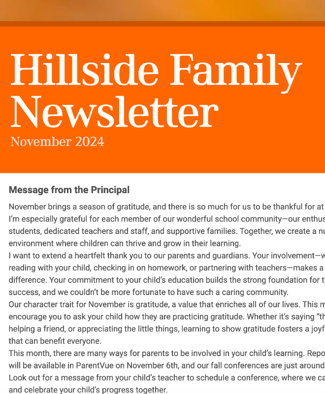  HES Family Newsletter